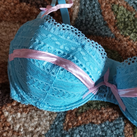 Rene Rofe Lace Blue Bra - Picture 2 of 15
